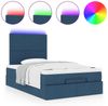 vidaXL Ottoman-Bett mit Matratze & LEDs Blau 120x200 cm Stoff 3313919 Bild 5