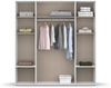 rauch Kleiderschrank Nabila, Drehtürenschrank, Garderobenschrank, 4-türig, 4 Schubkästen, mit 1 Kleiderstange und 5 Einlegeböden, Farbe Weiß, mit Push-to-Open Funktion, 187x194x53cm Bild 5