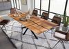 Esstisch Akazie 260x100x74 natur lackiert / Epoxid schwarz, Kreuzgestell rund anthrazit matt EPOXY Bild 2