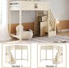 Hochbett 90x200 cm aus Massivholz – mit Sicherheitsumrandung, Fensterdetail und Leiter mit Ablage Bild 5