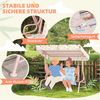 AIYAPLAY Hollywoodschaukel Kinderschaukel mit verstellbarem Sonnendach, Sicherheitsgurt, 2-Sitzer, verstellbarer Sonnenschutz, Gartenschaukel für 3-6 Jahre Kinder, 1 tlg, für 3-6 Jahre Kinder, Rosa 110 x 74 x 113 cm Bild 3