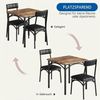 GarveeMore Essgruppe Ktichen Tisch mit 2 Stühlen für Küche & Esszimmer, Kompaktes Esszimmer-Set für kleine Räume(mit 2 Weiches Kissen Stühlen) Bild 3
