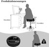 Schminkhocker mit Stauraum um 360° Drehbarer Hocker aus Kunstleder Schwarz Bild 3