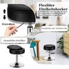 Schminkhocker mit Stauraum um 360° Drehbarer Hocker aus Kunstleder Schwarz Bild 4