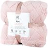 Wohndecke CARO Design91 Karierte Kuscheldecke ideales Geschenk Weiche warme Decke 220x200 cm rosa Bild 4
