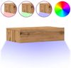 vidaXL TV-Schrank mit LED-Leuchten Artisan-Eiche 60x35x15,5 cm 856345 Bild 2
