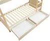 Vente-unique - LIMODARA Bett Holz, Platte Beige - B 101,5 cm x H 162,5 cm x L 208 cm Bild 5