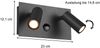 LED Außenwandleuchte TUNGA 2-flammig mit Bewegungsmelder, Anthrazit, Breite 23cm Bild 4
