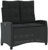 vidaXL 4-tlg. Garten-Essgruppe mit Kissen Schwarz Poly Rattan 3277393 Bild 4