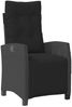 vidaXL 4-tlg. Garten-Essgruppe mit Kissen Schwarz Poly Rattan 3277393 Bild 3
