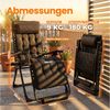 HOMECALL Gartenliege Sonnenliege Klappbar, Liegestuhl mit Weiches Kissen, XXL Extra breiter Zero Gravity Stuhl, 2 St, bis 180 KG, für Garten Terrasse Balkon Bild 2
