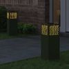 vidaXL Solar LED Weg Licht 2 pcs Olive Grün Kalt gewalzter Stahl 879726 Bild 3