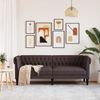 vidaXL Chesterfield-Sofa 3-Sitzer Dunkelbraun Stoff 372559 Bild 3