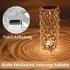 ZMH Tischlampe LED Nachttischlampe Kabellos - Kristall Dimmbar Tischleuchte Touch Aufladbar RGB Lamp RGB Schlafzimmer Fernbedienung 16 Farben Nachtleuchte Modern Nachttischleuchte Beleuchtung Bild 5