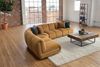 KAWOLA Modulsofa LAYLA Ecksofa 4 Module Velvet gelb 74 x 213 x 305 cm Bild 5