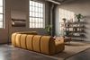 KAWOLA Modulsofa LAYLA Ecksofa 4 Module Velvet gelb 74 x 213 x 305 cm Bild 4