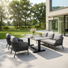 TERRANO Dining-Sofa, 3-Sitzer, Rope: Dunkelgrau, Aluminiumgestell: Anthrazit, inklusive Auflagen Bild 5