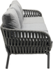 TERRANO Dining-Sofa, 3-Sitzer, Rope: Dunkelgrau, Aluminiumgestell: Anthrazit, inklusive Auflagen Bild 3