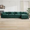 4-Sitzer Modulsofa B 300 x T 100 x H 80 cm aus Chenille in Grün Bild 5