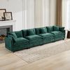 4-Sitzer Modulsofa B 300 x T 100 x H 80 cm aus Chenille in Grün Bild 3