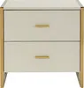 Vente-unique - OMBRELIA Bedside table Holz, Platte Beige - B 40 cm x H 50 cm x L 50 cm Bild 3