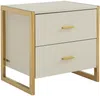 Vente-unique - OMBRELIA Bedside table Holz, Platte Beige - B 40 cm x H 50 cm x L 50 cm Bild 2