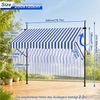 Ferghana Klemmmarkise Klemmmarkise Ohne Bohren, Balkonmarkise Höhenverstellbar (Sonnenschutz Wasserdicht UV-beständig, Sonnenmarkise für Terrasse Balkon Garten) Sichtschutz Markise Bild 2