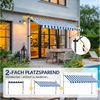 Ferghana Klemmmarkise Klemmmarkise Ohne Bohren, Balkonmarkise Höhenverstellbar (Sonnenschutz Wasserdicht UV-beständig, Sonnenmarkise für Terrasse Balkon Garten) Sichtschutz Markise Bild 4