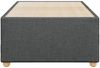 vidaXL Bettgestell ohne Matratze Dunkelgrau 90x190 cm Stoff 3284695 Bild 4