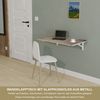 KDR Produktgestaltung Wandklapptisch Schreibtisch Tischplatte 80x50 cm in Eiche astig Klapptisch Esstisch Küchentisch für die Wand Bartisch Stehtisch Wandtisch Tisch klappbar zur Wandmontage Bild 2