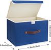 TYEERS Faltbare Aufbewahrungsbox 38x25x25 cm 2-Stück Klassisch Blau Bild 2