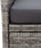 vidaXL 2-Sitzer-Gartenbank mit Teetisch 143 cm Poly Rattan Grau 46147 Bild 5