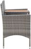 vidaXL 2-Sitzer-Gartenbank mit Teetisch 143 cm Poly Rattan Grau 46147 Bild 3