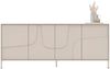 OTTO home Sideboard Stone, 205 cm breit, 4 Türen, Anrichte, Kommode, Stauraumschrank, 3D-Design, Push-to-open, Innenraum großzügig, Füße 14/2 cm wählbar Bild 4