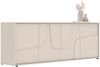 OTTO home Sideboard Stone, 205 cm breit, 4 Türen, Anrichte, Kommode, Stauraumschrank, 3D-Design, Push-to-open, Innenraum großzügig, Füße 14/2 cm wählbar Bild 3
