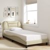 vidaXL Bettgestell mit LED ohne Matratze "Hvar" Creme 90x190 cm Stoff 3213674 Bild 4