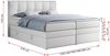 Boxspringbett mit Doppelmatratze - ALVIN-KING Weiß 120x200 cm Kunstleder Mittelfest (H3) Bild 5