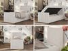Boxspringbett 90x200 TILIO DUO inkl. Bettkasten & 7-Zonen Multipocket-Matratze, Modernes Jugendbett, Einzelbett - Beige Cord - H4 - Rechts Bild 2