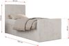 Boxspringbett 90x200 TILIO DUO inkl. Bettkasten & 7-Zonen Multipocket-Matratze, Modernes Jugendbett, Einzelbett - Beige Cord - H4 - Rechts Bild 5