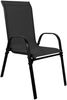 6 Stk. XL Stapelstuhl Metall schwarz Textilen Farbe schwarz Bild 2