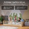 Bellabino 'Iskri' Bodenbett 90x200 cm, natur, Massivholz Kiefer, Montessori Kinderbett mit Rausfallschutz und Lattenrost Bild 5