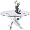 Couchtisch >KOPENHAGEN< in klarglas / verchromt - 80x45x80 (BxHxT) Bild 3