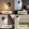 ZMH 2er Set Wandleuchte Metallkäfig Innen, Dimmbar Modern 360° Verstellbar Metall Deckenleuchte Schwarz Design Bild 4