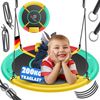 KESSER® Nestschaukel Tellerschaukel Hängeschaukel Rundschaukel Schaukel verstellbar Garten-Schaukel Kinderschaukel Indoor - Outdoor-Schaukel für Kinder & Erwachsene Mehrfarbig, 60cm Bild 1