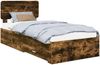 vidaXL Bettrahmen Geräucherte Eiche 75 x 190 cm Holzwerkstoff 3412440 Bild 2