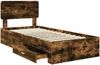vidaXL Bettrahmen Geräucherte Eiche 75 x 190 cm Holzwerkstoff 3412440 Bild 5