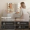 Bellamio 'Livny' Schminktisch mit Spiegel, Hollywood Spiegel mit LED-Beleuchtung, mit 5 Schubladen beidseitig montierbar, weiß Hochglanz, 80x53x110 cm Bild 5