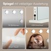 Bellamio 'Livny' Schminktisch mit Spiegel, Hollywood Spiegel mit LED-Beleuchtung, mit 5 Schubladen beidseitig montierbar, weiß Hochglanz, 80x53x110 cm Bild 2