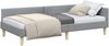 vidaXL Eckbettgestell Hellgrau 100 x 200 cm Stoff 42016125 Bild 2