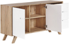 Sideboard weiß / heller Holzfarbton 3 Schubladen 2 Schränke FORESTER Bild 4